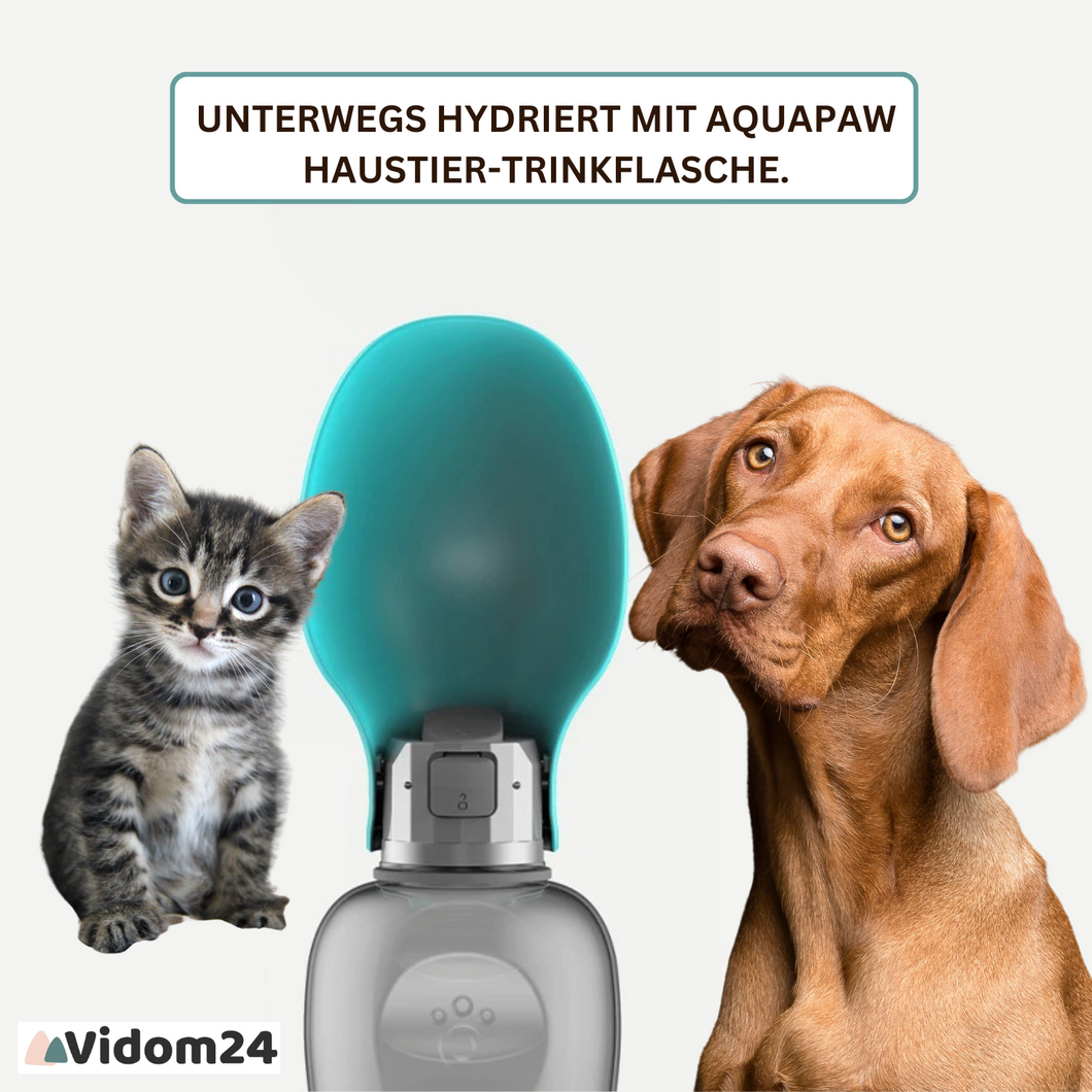 AquaPaw Haustier-Trinkflasche - für bessere Gesundheit (20% Rabatt)